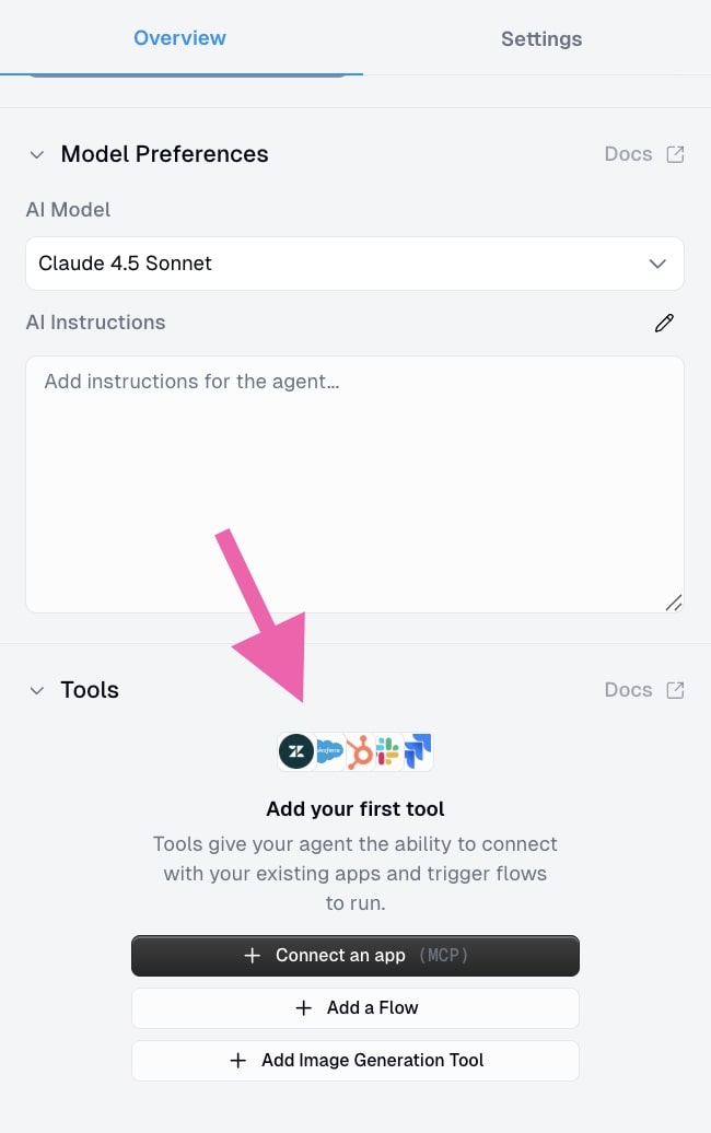 Add tools to your AI agent