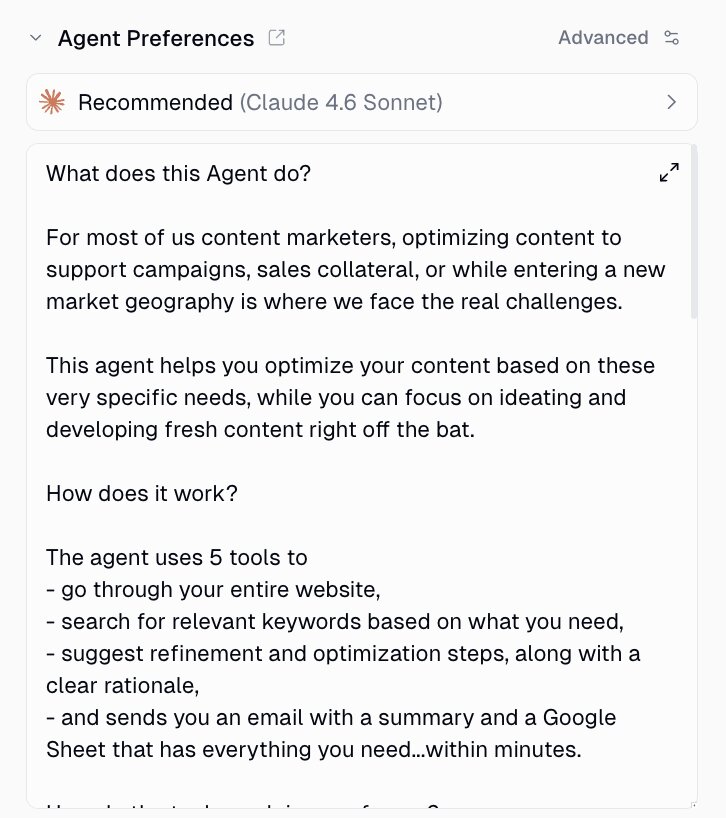 Creating instructions for the agent