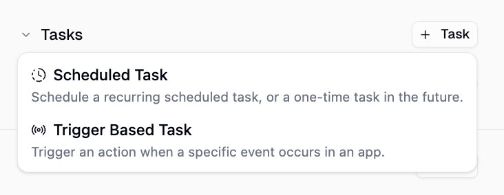 Agent tasks